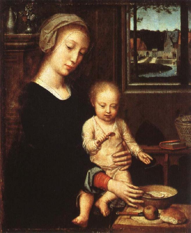 Gerard David The Virgin with the Bowl of Milk oil painting image